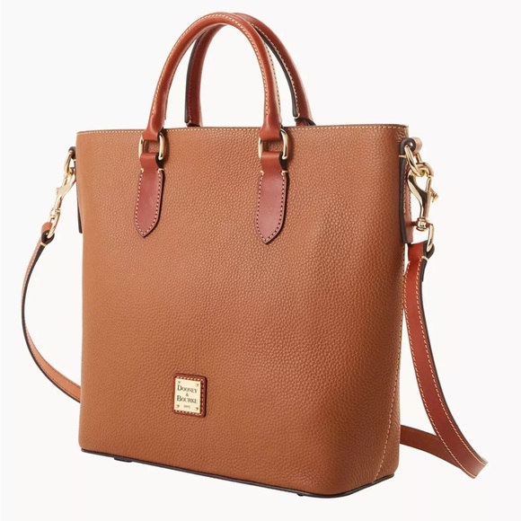 Dooney & Bourke Tan Pebble Leather Handle Tote - Picture 1 of 2